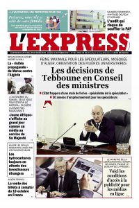 L'express quotidien du 18/10/2021