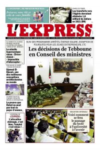 L'express quotidien du 22/11/2021