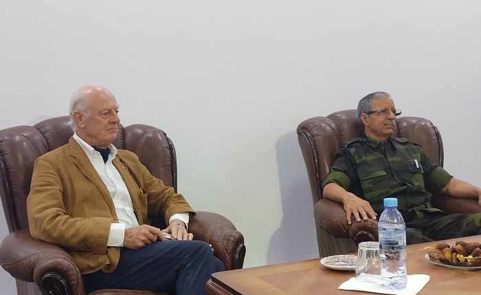 L'émissaire de l'ONU pour le Sahara occidental, Staffan de Mistura, à Tindouf