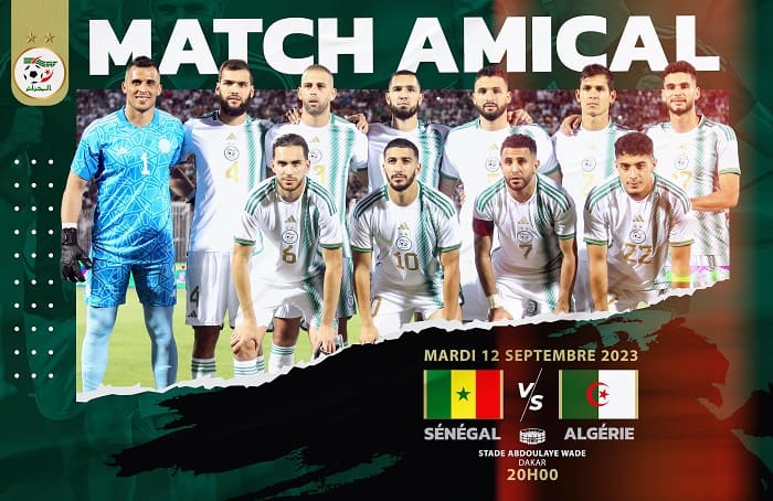 Football: Sénégal - Algérie le 12 septembre à Dakar