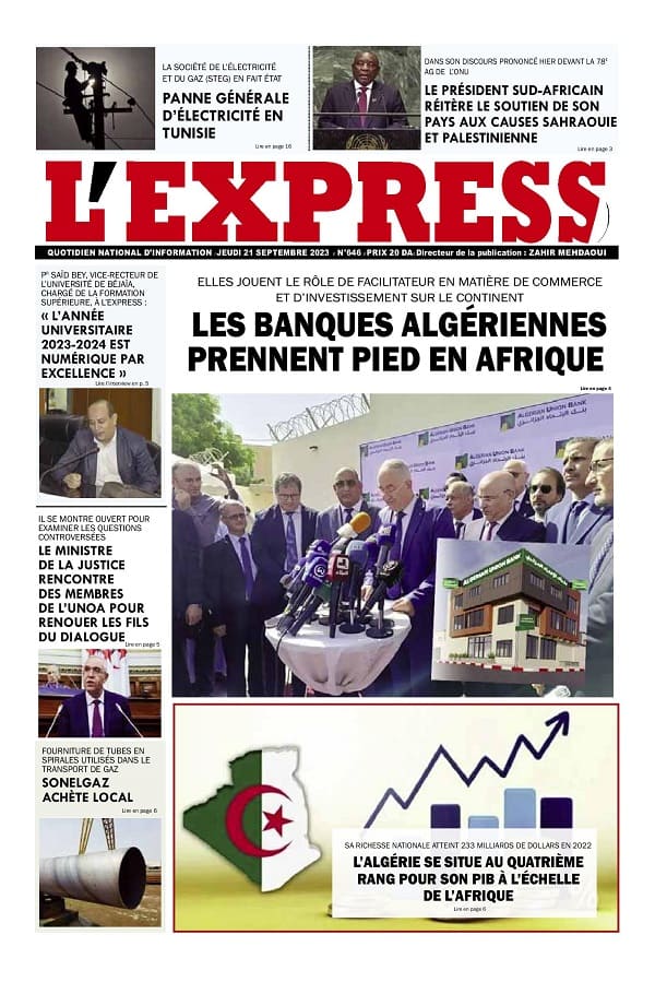 L'express quotidien du 21/09/2023